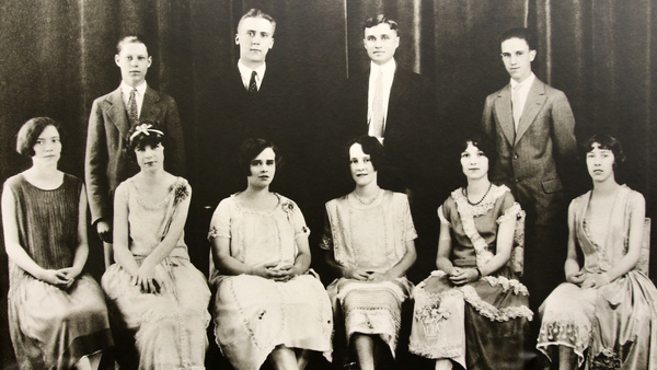 Superintendent A.A. Nevereth with Roseville’s First Graduating Class in 1925.