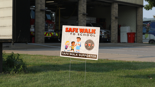 Safe Walk to School sign