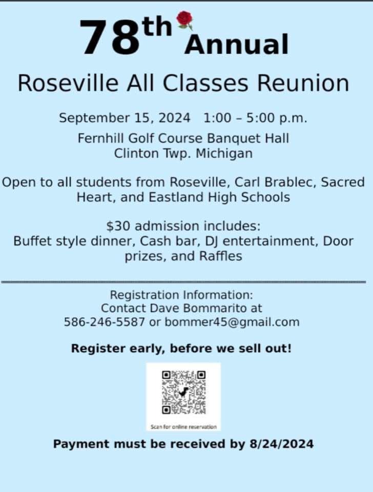 78th Annual Roseville Reunion